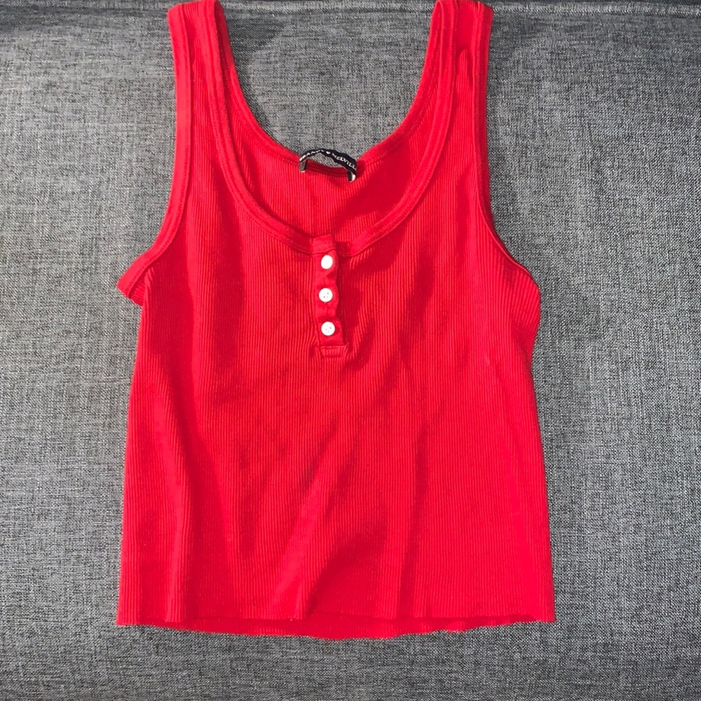 Brandy Melville cropped red tank